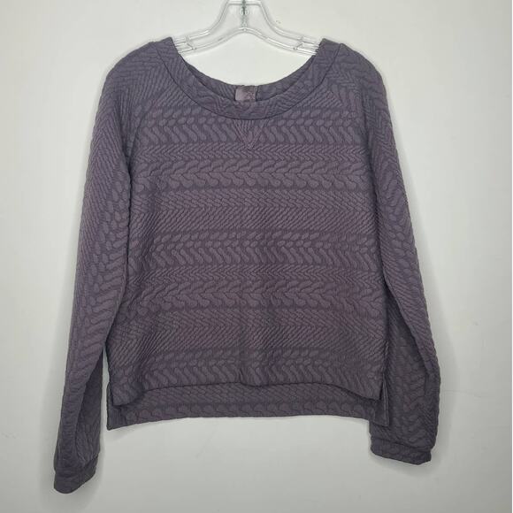 prAna purple cropped sweatshirt - medium - Picture 1 of 4